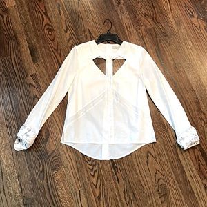 Button back dress shirt